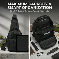BIGWIG Tactical Compact EDC Shoulder Sling Bag for Men - Stylish, Casual, Trendy Crossbody Shoulder Messenger Bag, Multi Functional Durable Adjustable for Camping, Travel, Stylish Crossbody Bags Summervibes